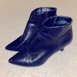 Time and Tru Black Pleather Booties